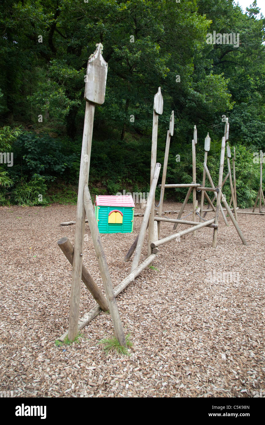 Cardinham Woods ; Cornwall, une aire de jeux pour enfants Banque D'Images