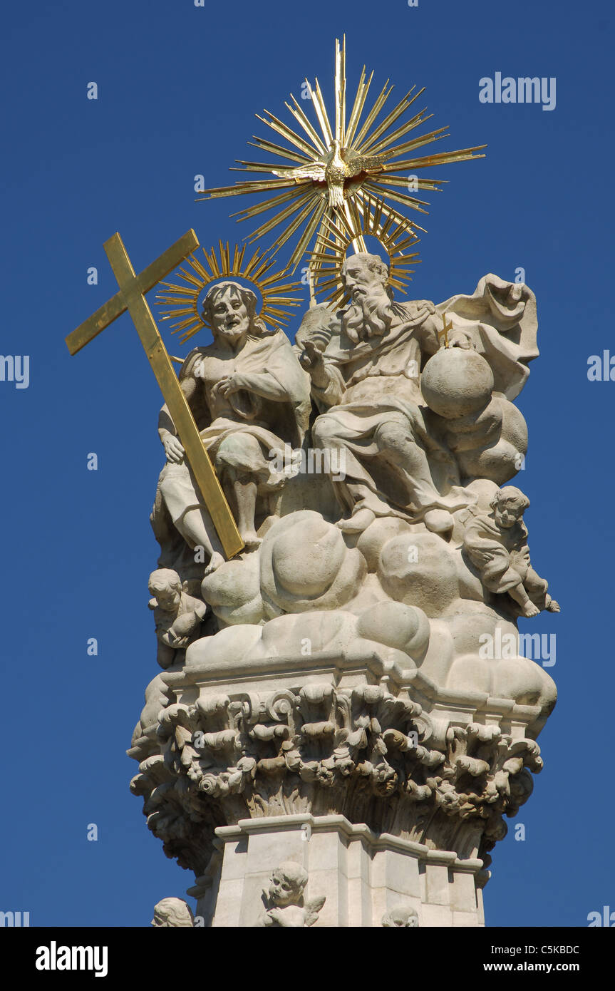 La Hongrie. Budapest. La colonne de la Sainte Trinité. 1713. Banque D'Images