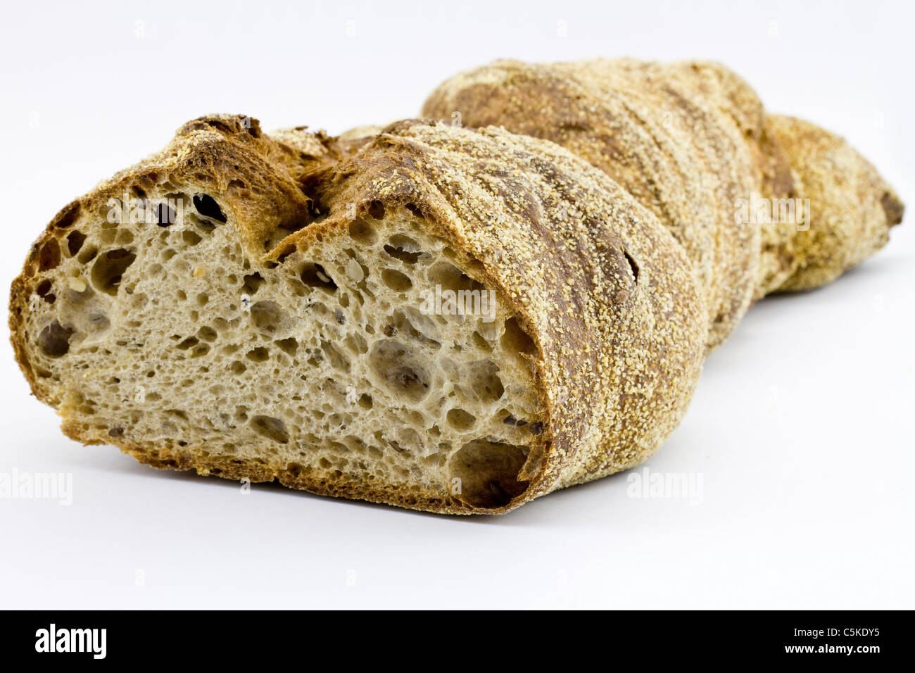 Pain allemand fraîche sur fond clair Banque D'Images