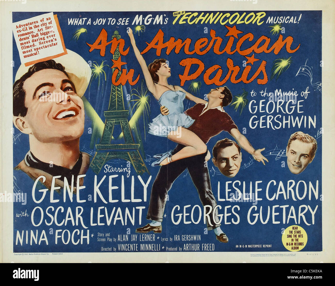 Une Américaine à Paris Année : 1951 USA Réalisateur : Vincente Minnelli Lobbycard Banque D'Images