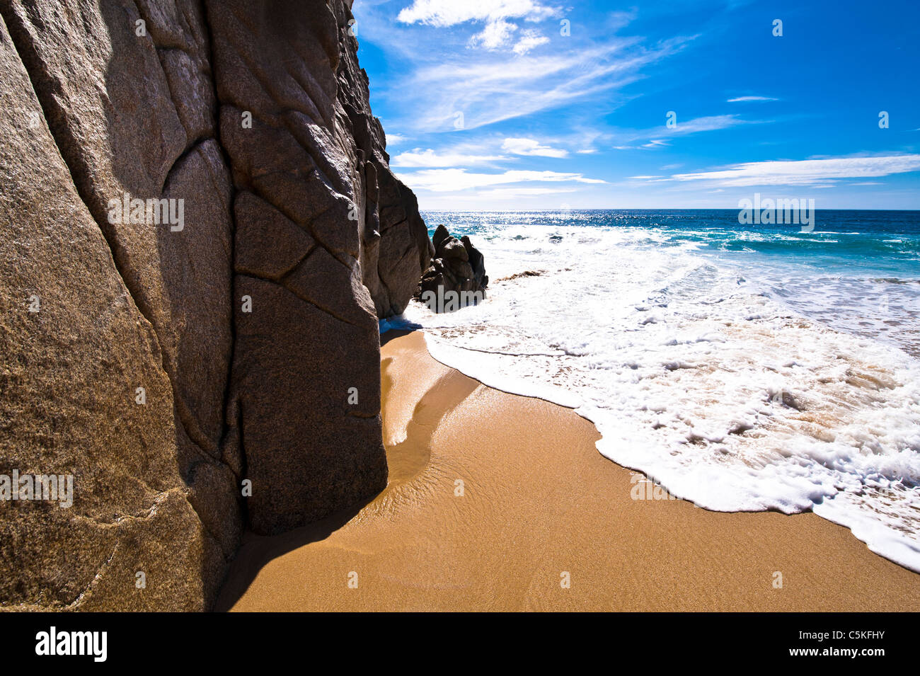 Une belle plage à Land's End Péninsule. Le Mexique. La Basse Californie. Banque D'Images