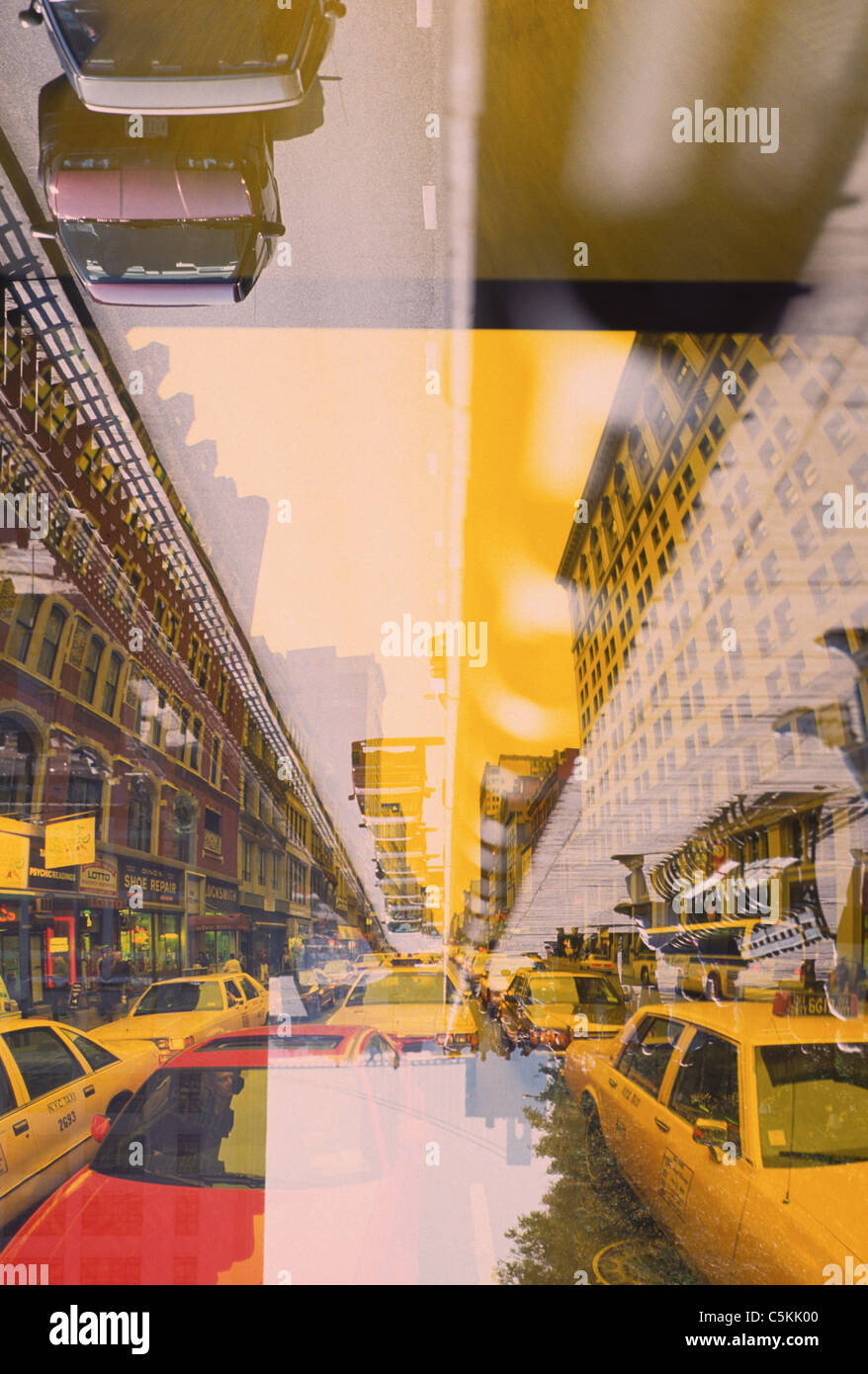 NYC, trafic Park ave Banque D'Images