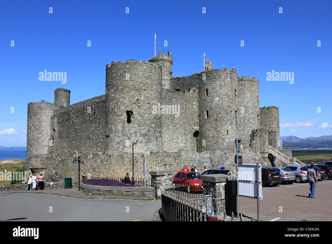 Château de Harlech, Snowdonia, Gwynedd, Pays de Galles, Royaume-Uni Banque D'Images