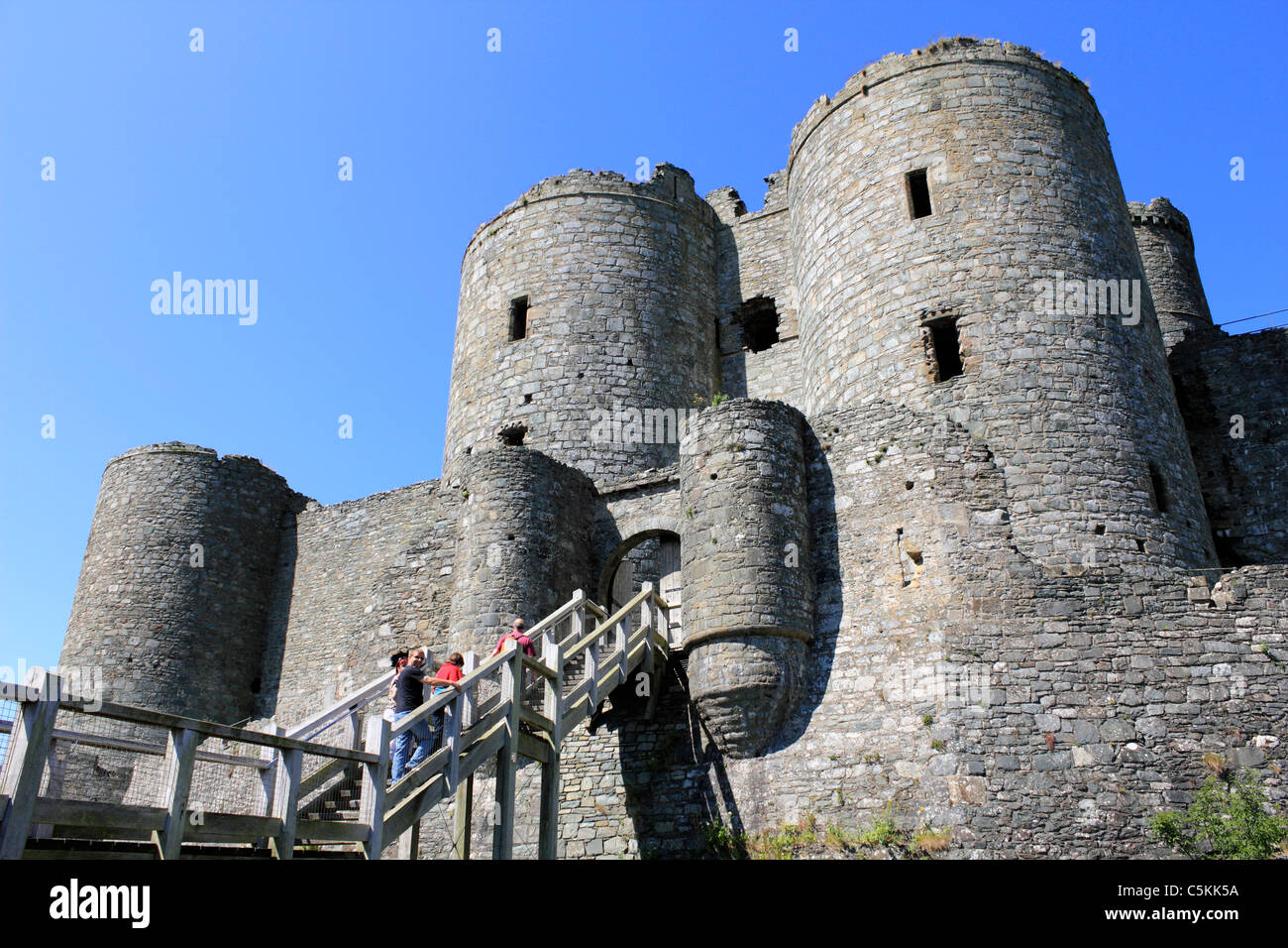 Château de Harlech, Snowdonia, Gwynedd, Pays de Galles, Royaume-Uni Banque D'Images