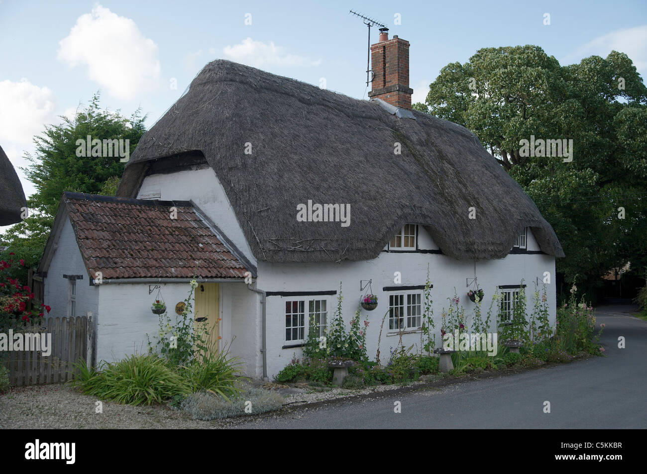 Maison blanche traditionnelle au Pays de Galles, Royaume-Uni Banque D'Images