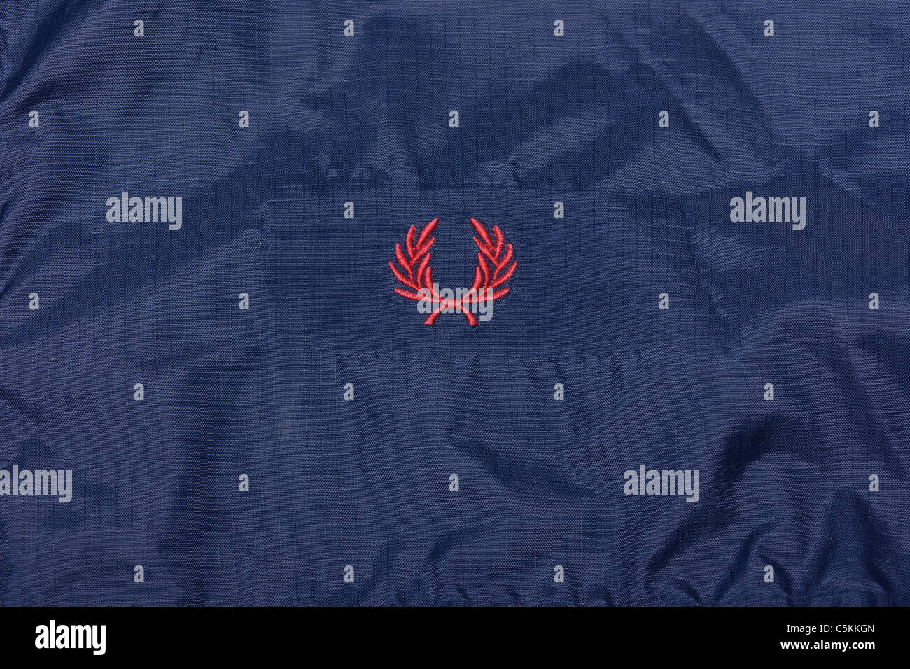 Fred Perry Sportswear hommes veste en nylon de frais généraux de cagoule. Logo Laurel détail. Matériau étanche détails. Nylon Ripstop Banque D'Images