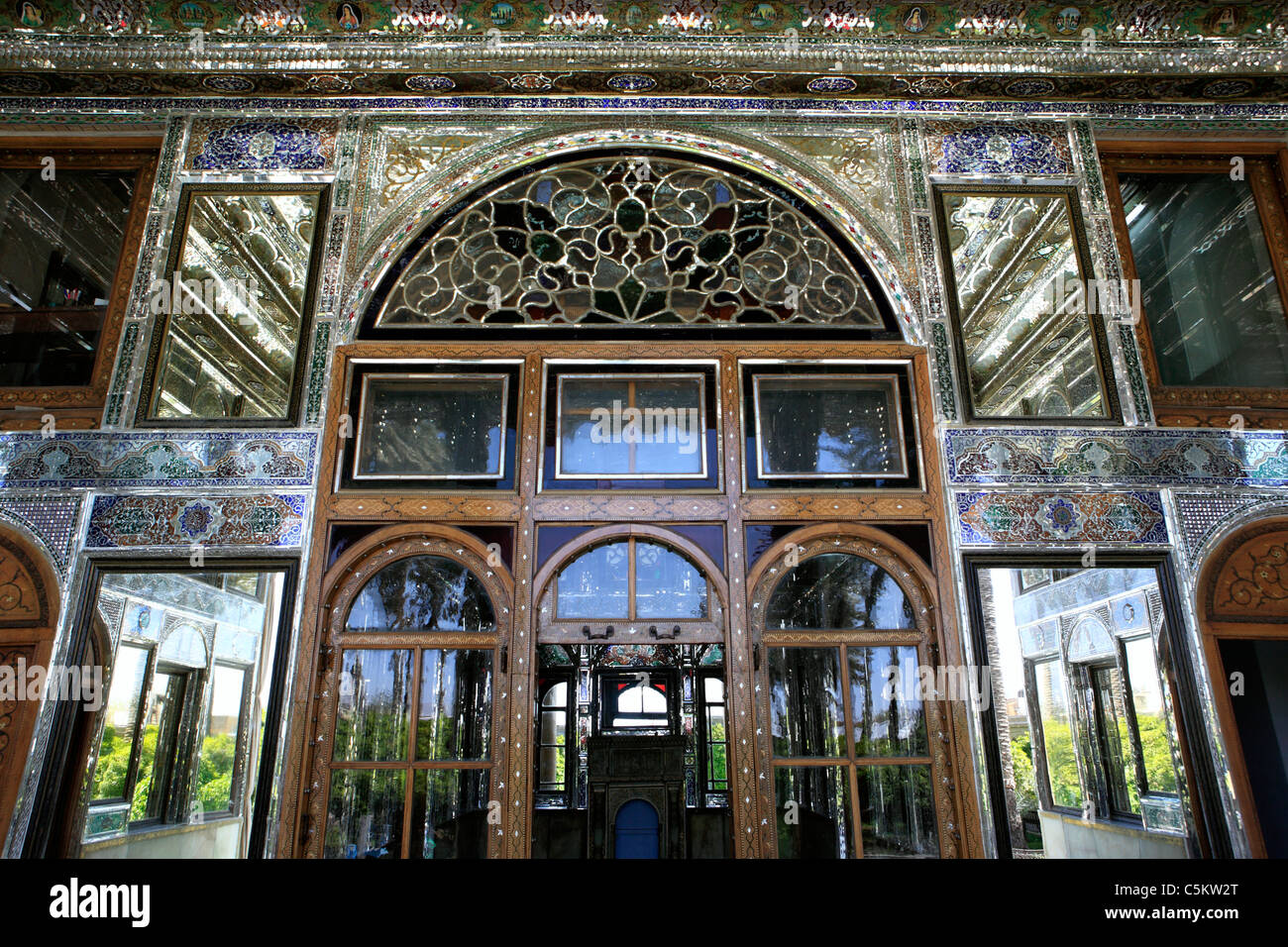 Palais et jardin Naranjestan (1879-1886), Shiraz, province Fars, Iran Banque D'Images