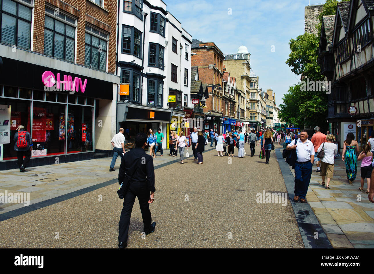 Cornmarket Street, Oxford, Angleterre Banque D'Images