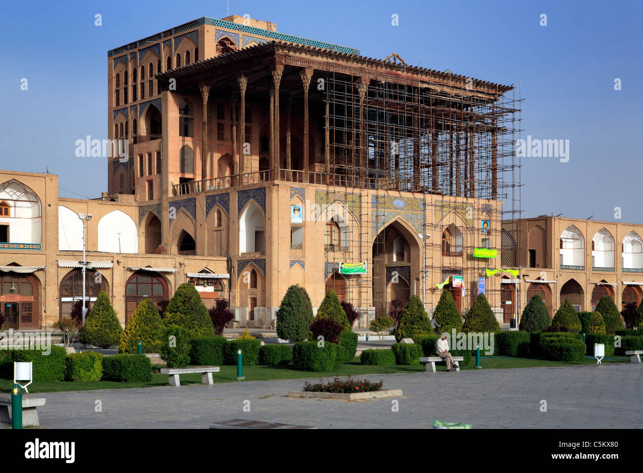 (L'Imam Shah, Naghsh-e Jahan) Square, construit sous shah Abbas I (1587-1629), Isfahan, Iran Banque D'Images