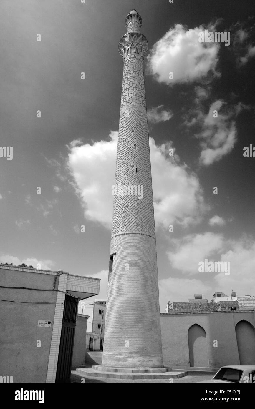 Minaret Sareban (1131-1155), Isfahan, Iran Banque D'Images