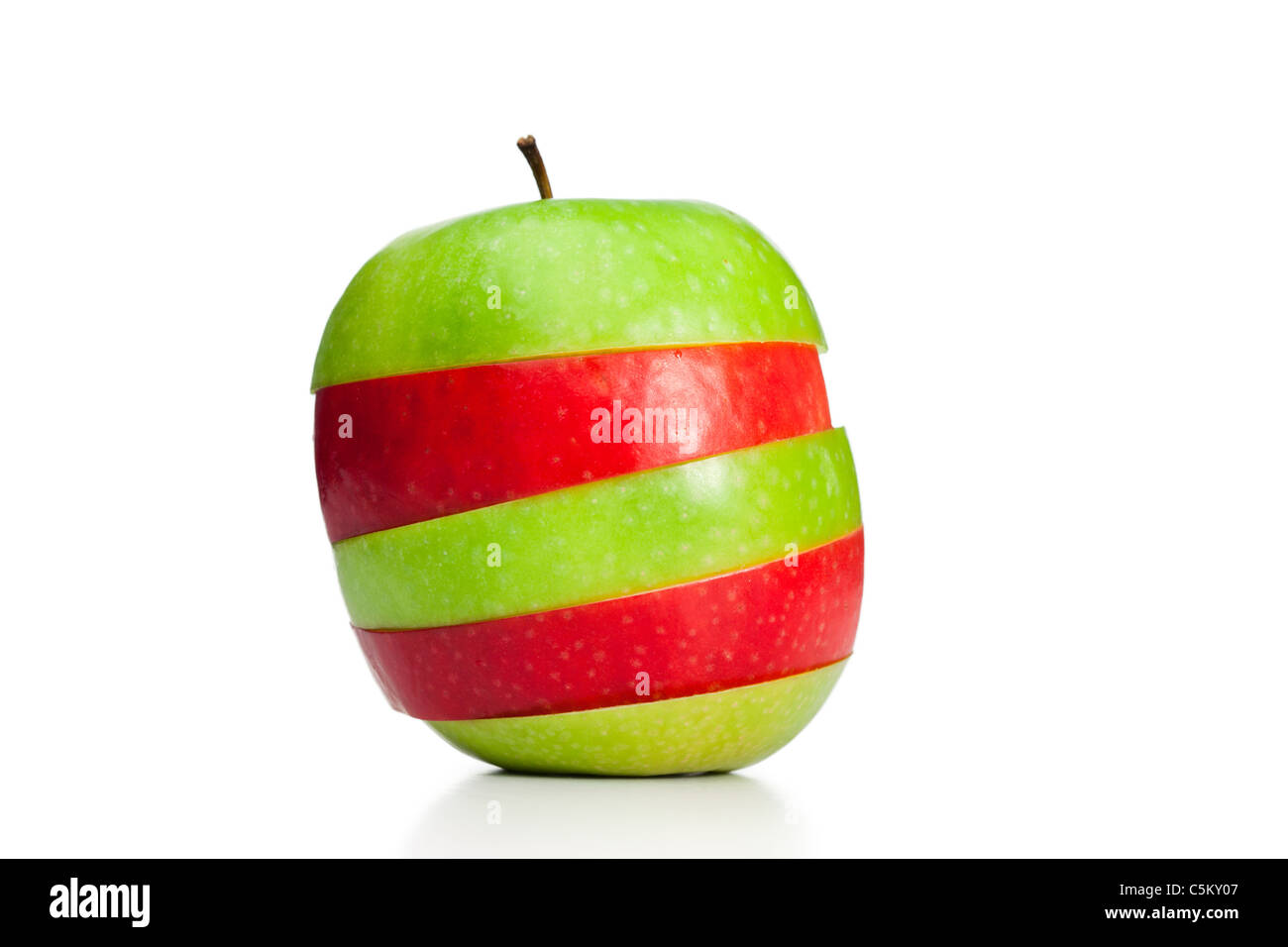 Combinaison de vert et de pommes rouges Banque D'Images