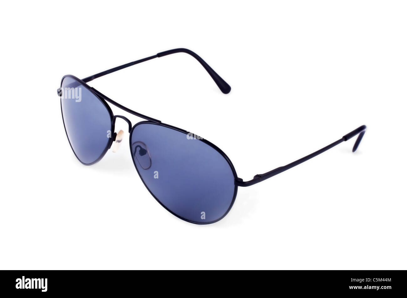 Aviator sunglasses isolé sur fond blanc Banque D'Images