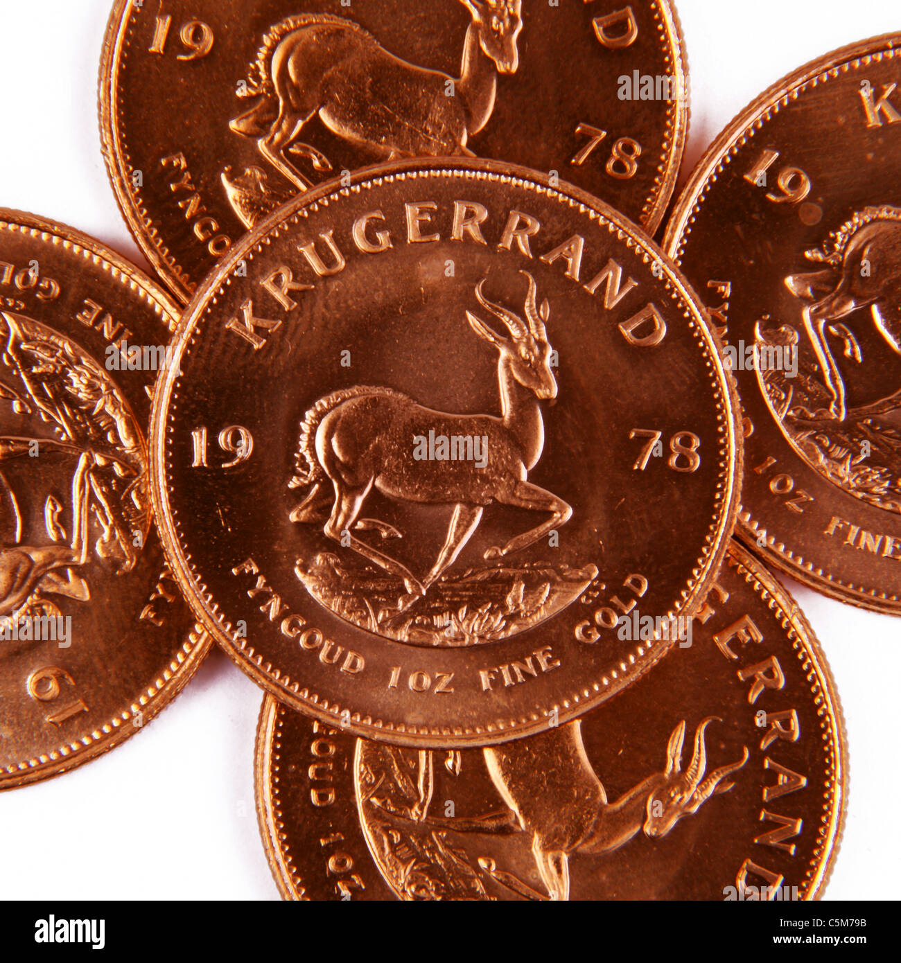 Krugerand, pièce d'or 1oz Banque D'Images