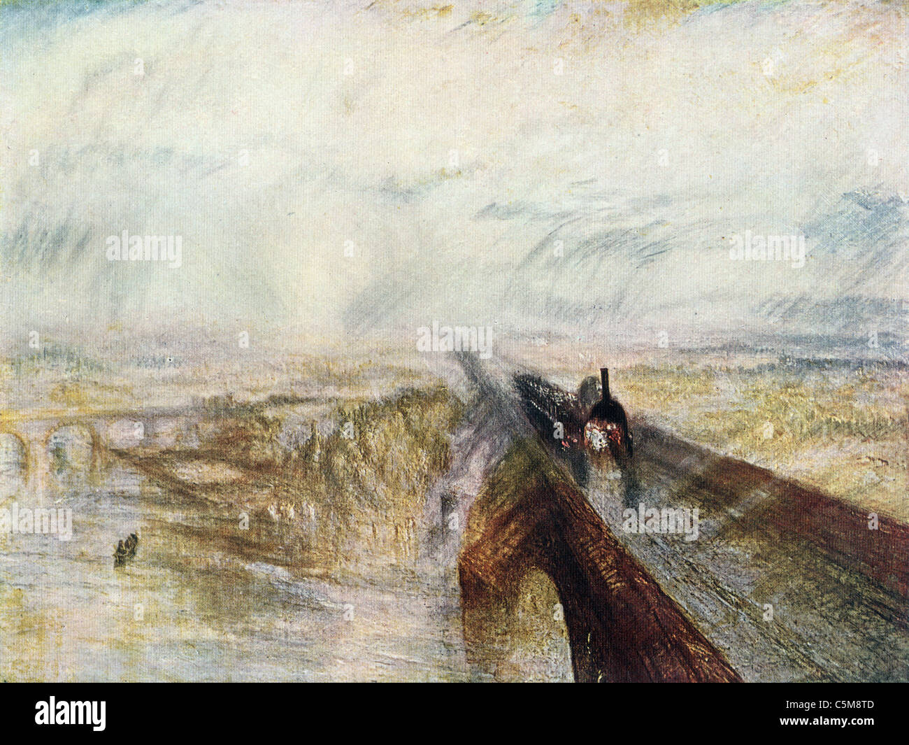 Peinture de J M W Turner ; 'la pluie, vapeur et vitesse, la Great Western Railway' ; séjours linguistiques ; Huile sur toile Banque D'Images