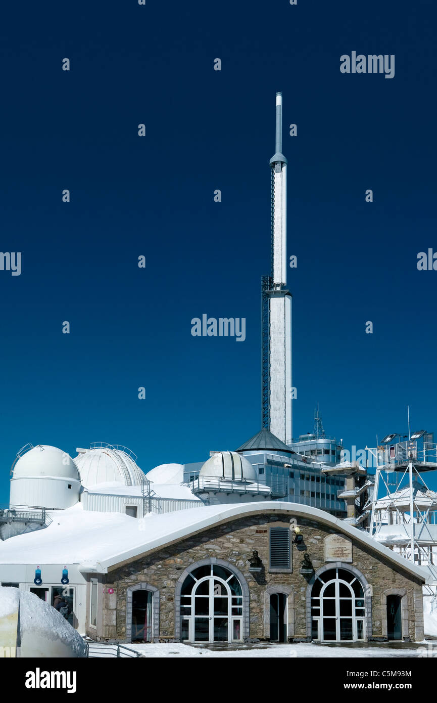 L'observatoire du Pic du Midi de Bigorre, Hautes Pyrenees, Midi Pyrenees, France Banque D'Images