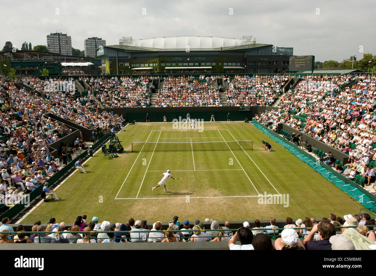 Vue sur cour 2 au cours de la 2009 Championnats de tennis de Wimbledon Banque D'Images