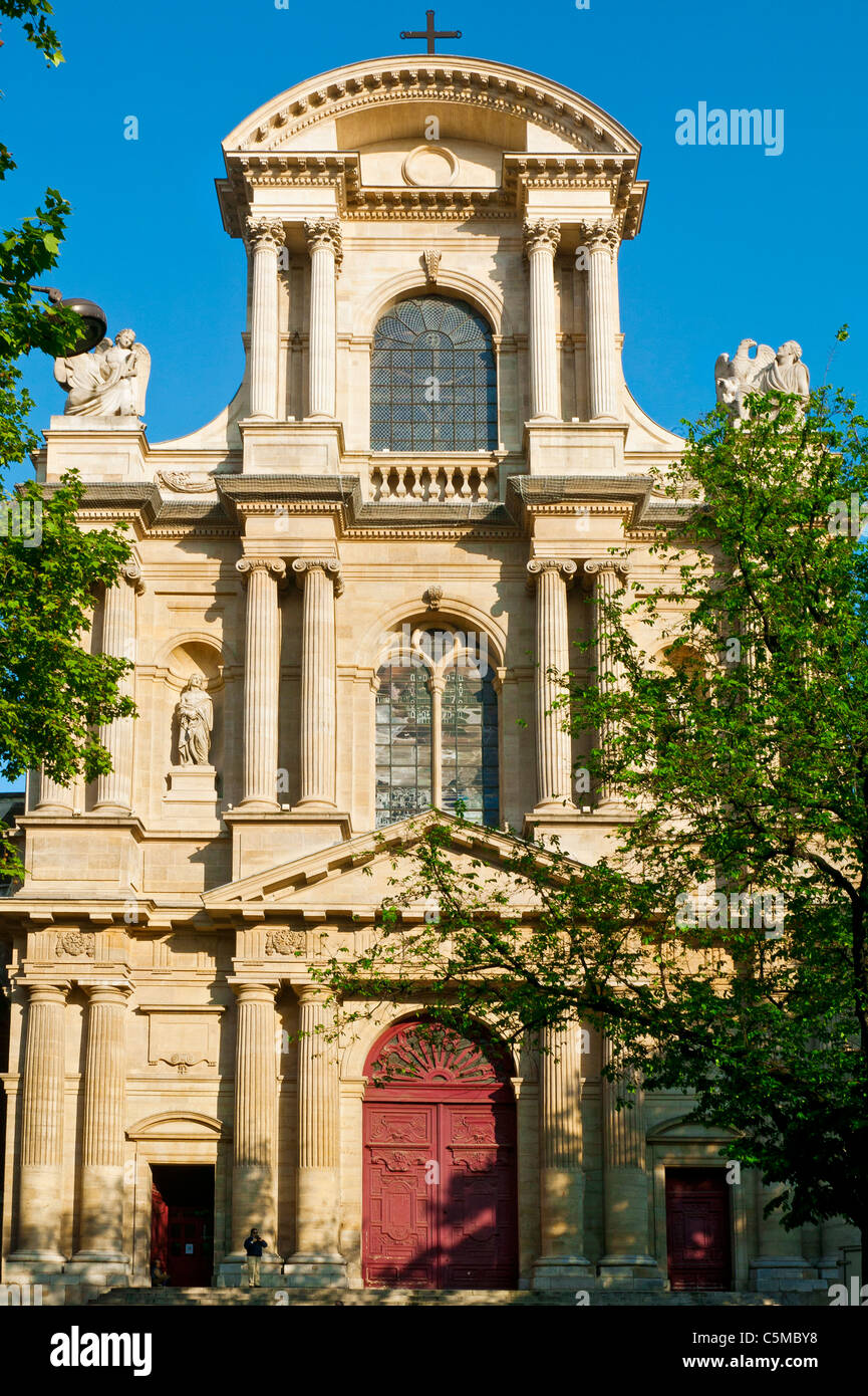 Photographie Albuminé Stéréoscopique De L'église Saint-Gervais à Paris - Tirage Original Avant 1900