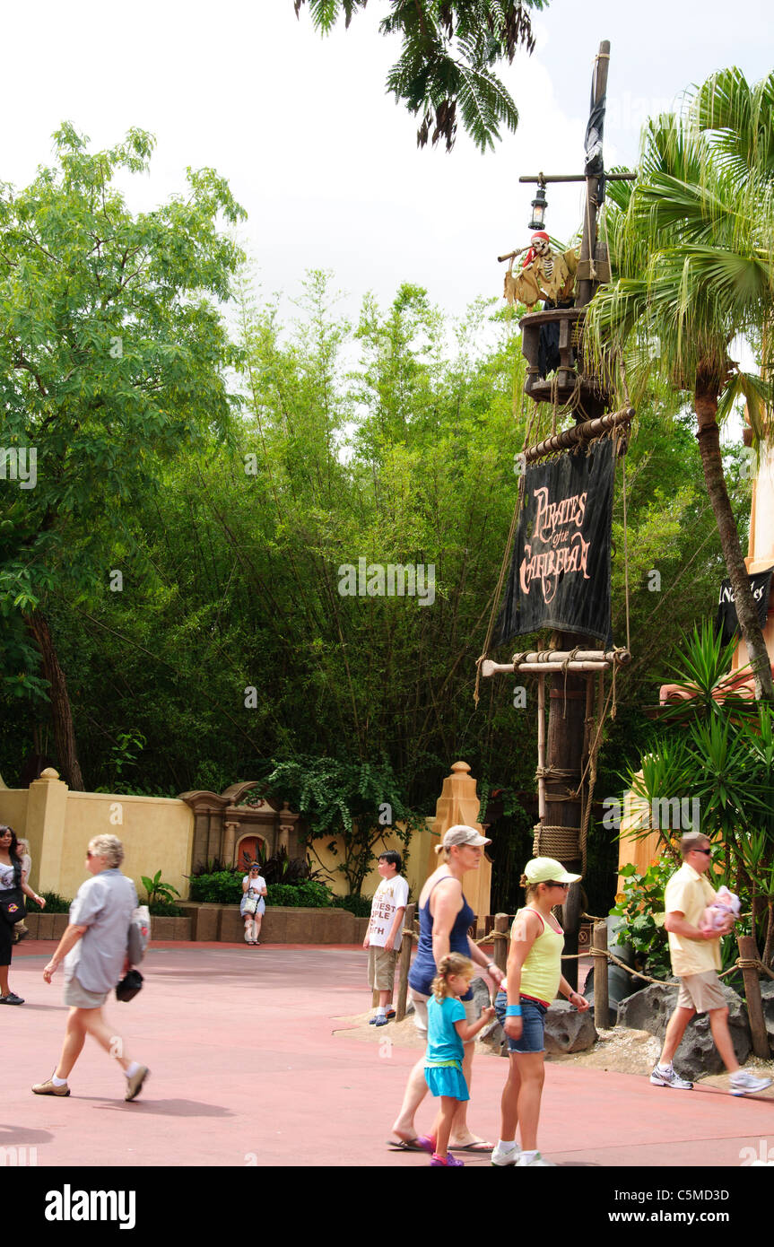 Pirates des Caraïbes dans le royaume magique de Walt Disney World Orlando, Floride Banque D'Images