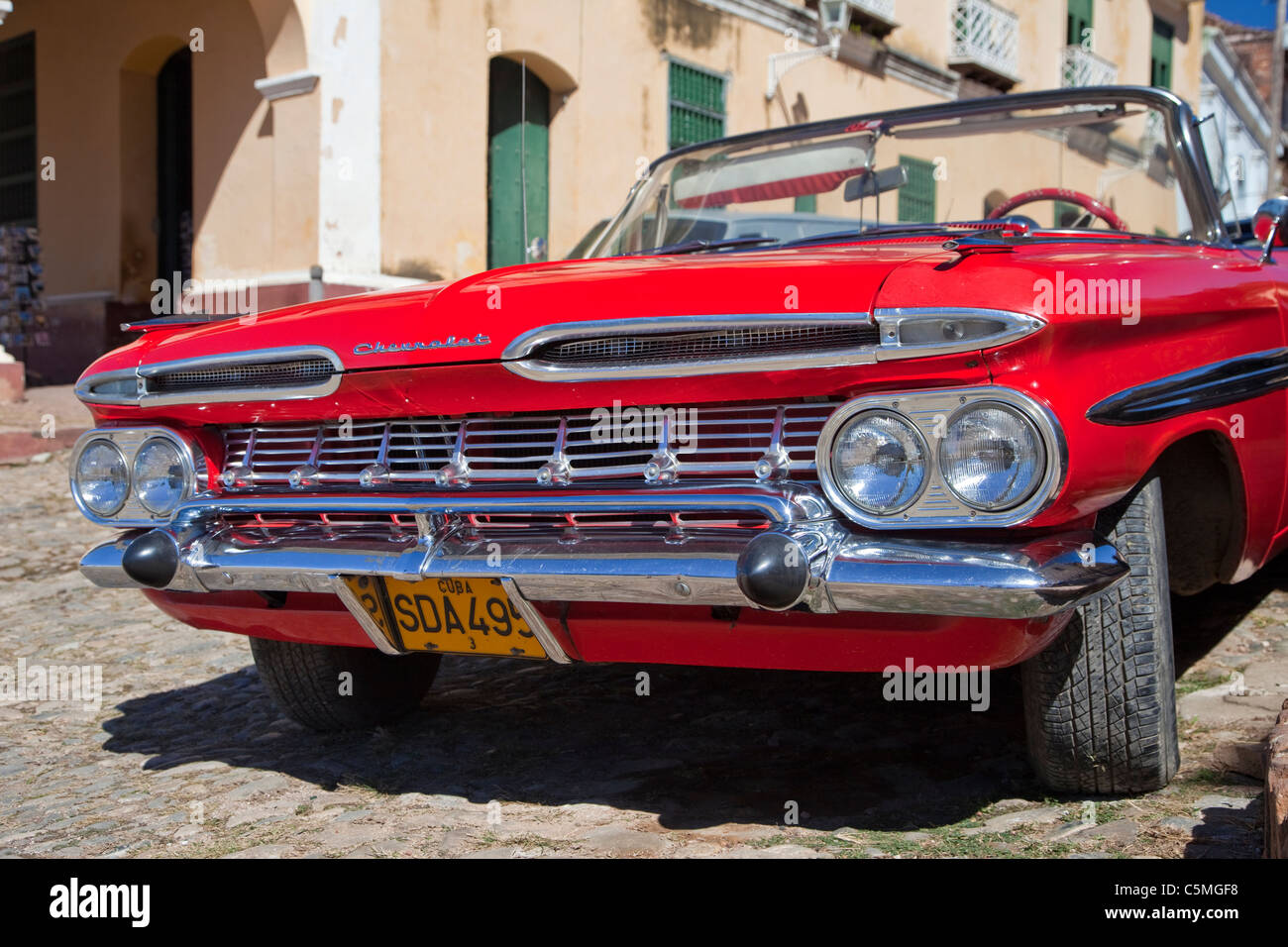 Trinidad, Cuba. 1959 Chevrolet Impala. Banque D'Images