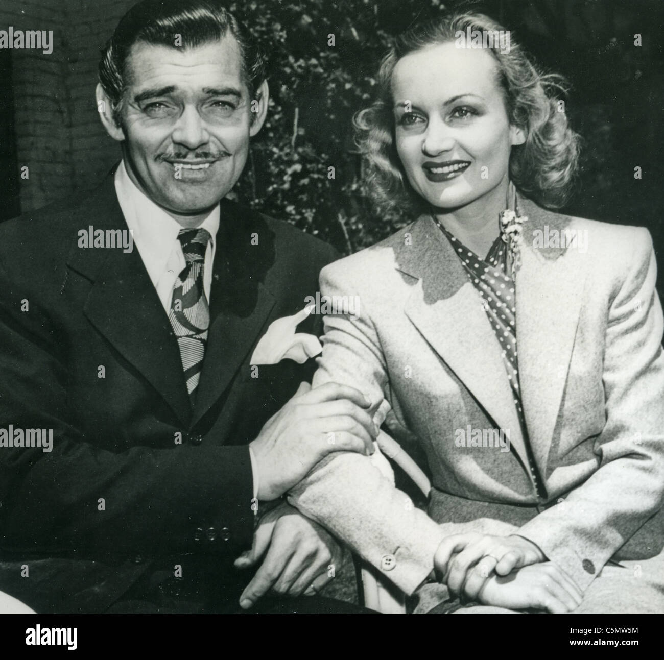 Avec Clark Gable épouse Carole Lombard en 1939 Banque D'Images