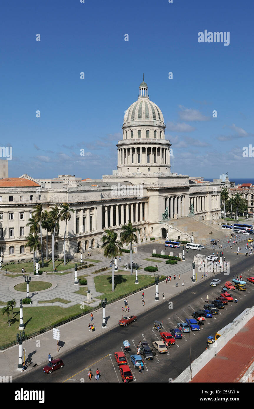 La Havane. Cuba. El Capitolio / Le Capitole. Banque D'Images