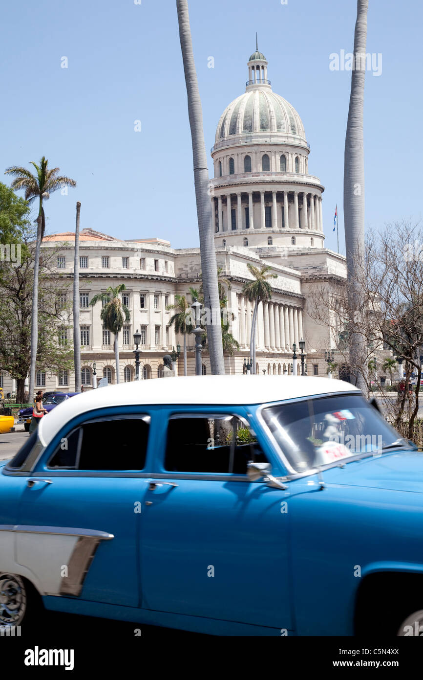 Le bâtiment du musée du Capitole attraction touristique La Havane Cuba Banque D'Images