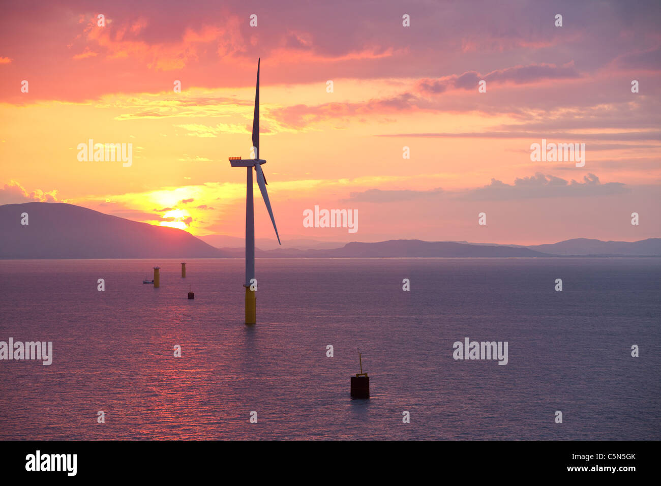 L'éolien offshore Walney, Cumbria, UK. Banque D'Images