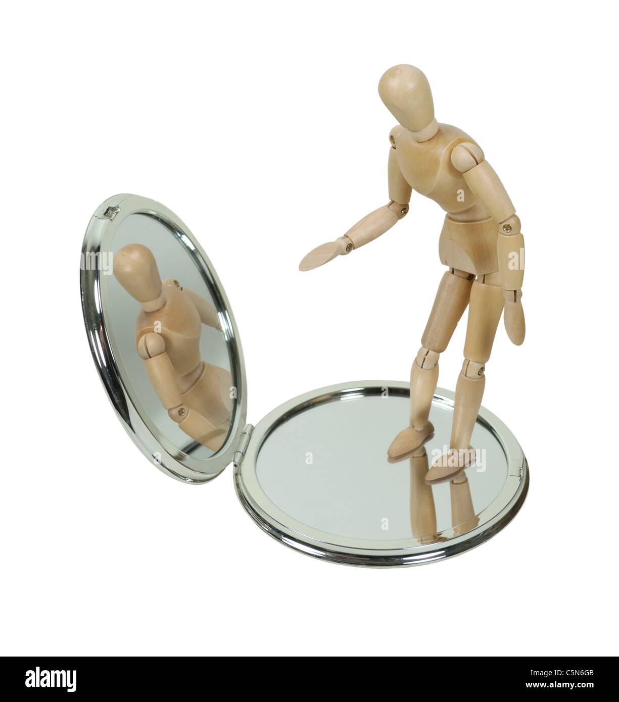 Modèle en bois à l'observation miroir Compact - chemin inclus Banque D'Images