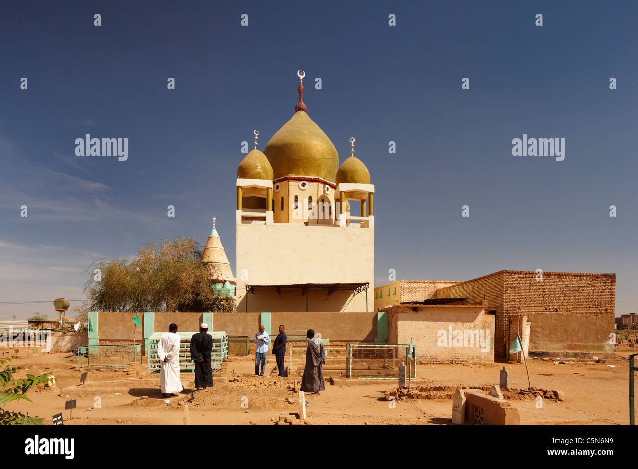Hamad El Nil tombe, Omdurman, le nord du Soudan, Afrique Banque D'Images