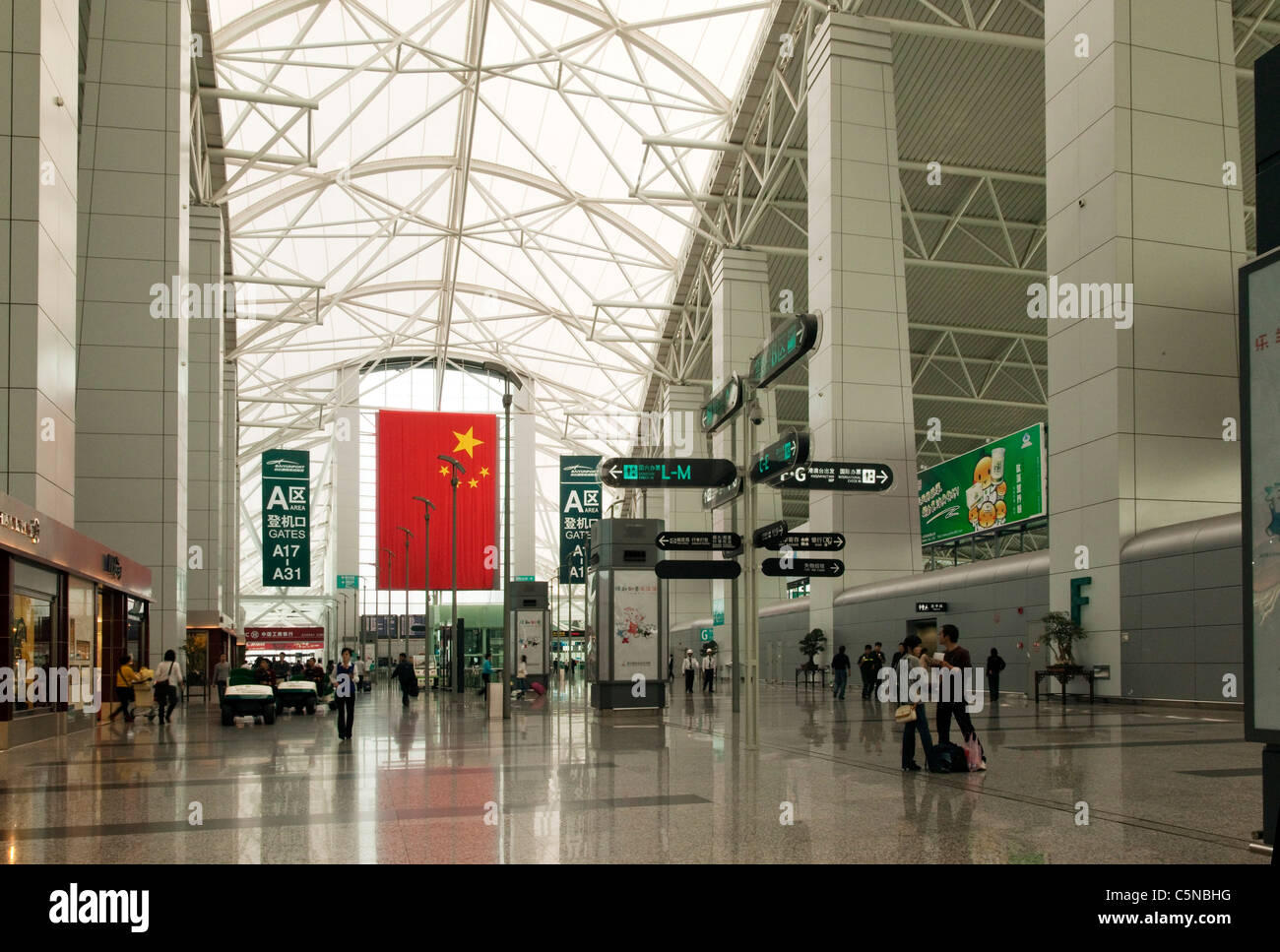 L'aéroport international Baiyun de Guangzhou, Chine Banque D'Images