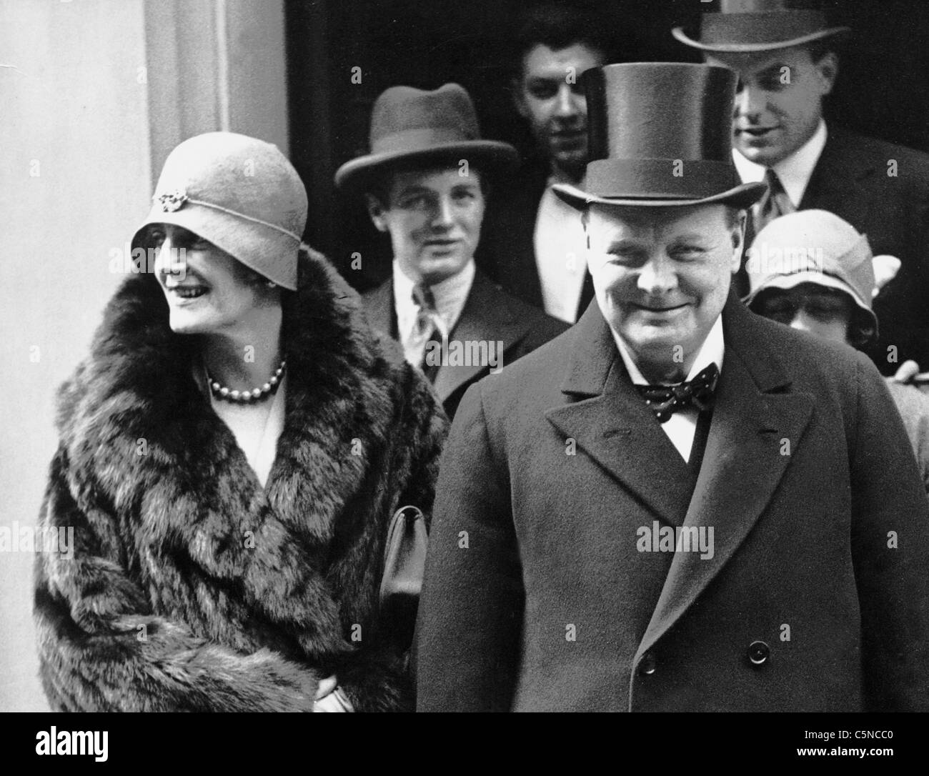Winston Churchill et sa femme clémentine, 1929 Banque D'Images