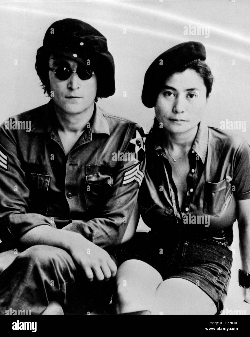 John Lennon et Yoko Ono Banque D'Images
