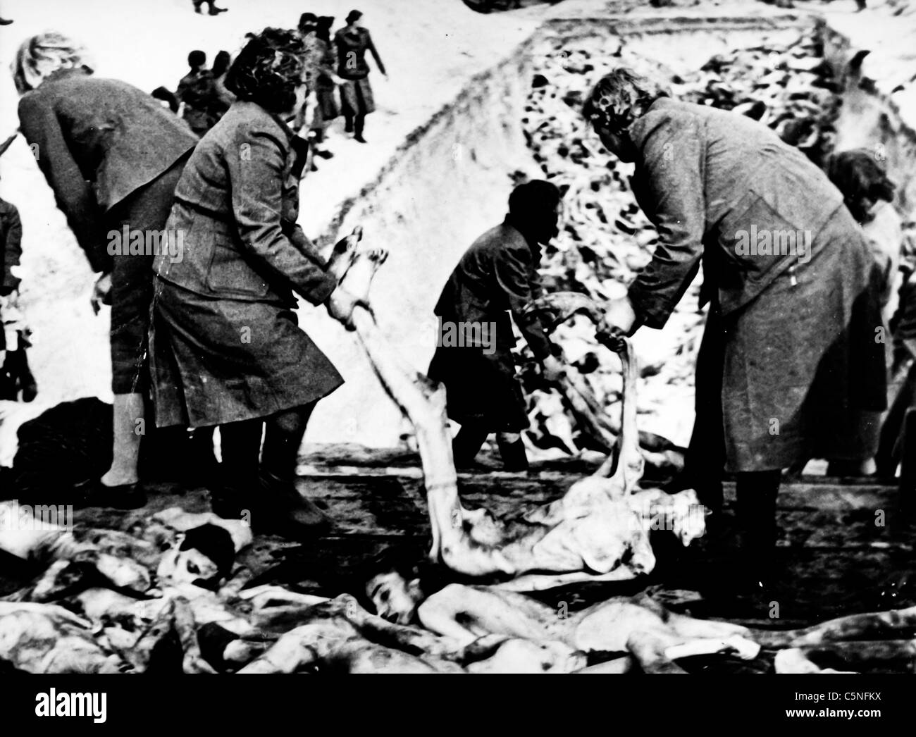 Camp de concentration de Belsen, 1945 Banque D'Images