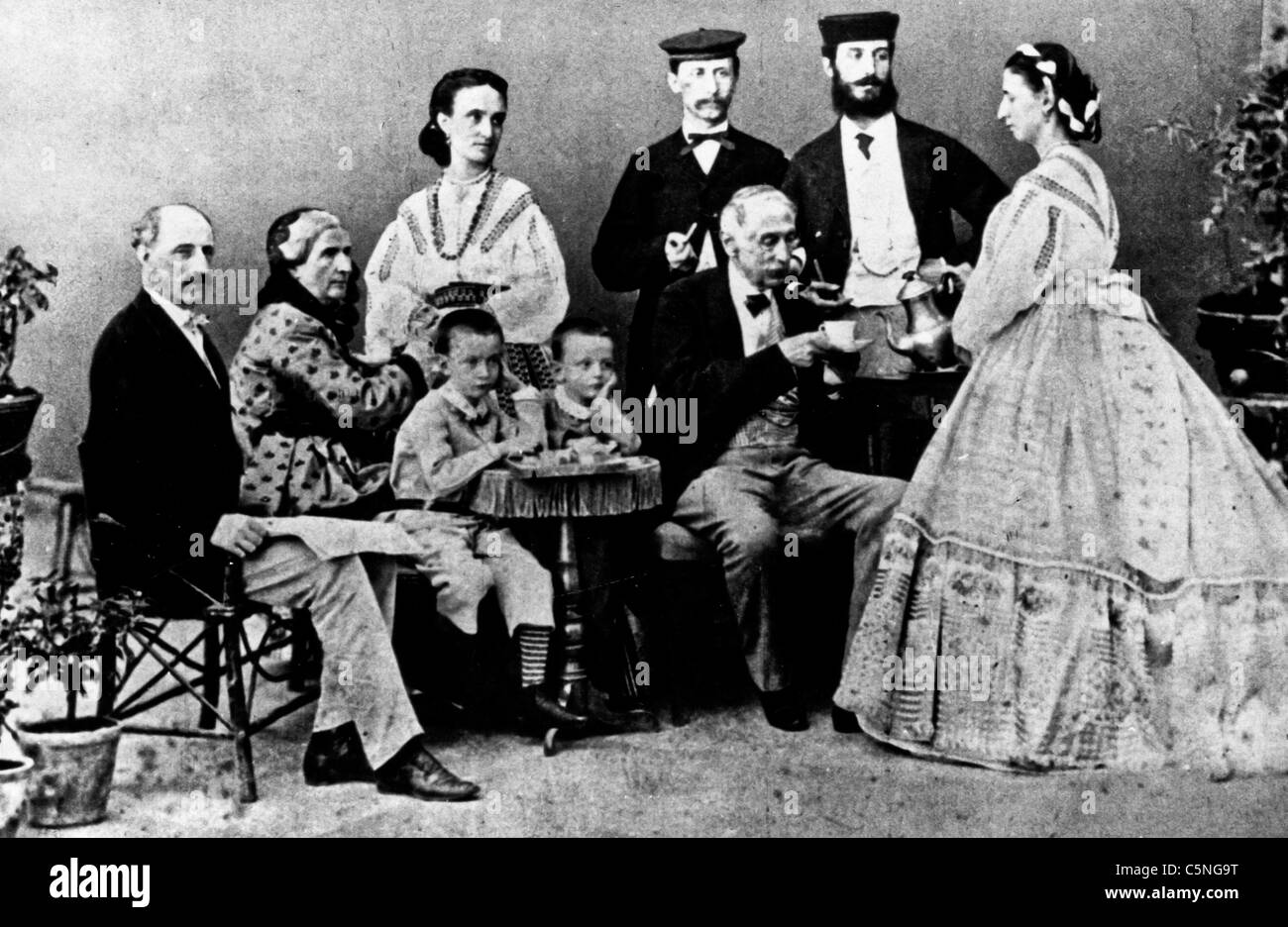 Portrait d'une famille italienne 800' Banque D'Images