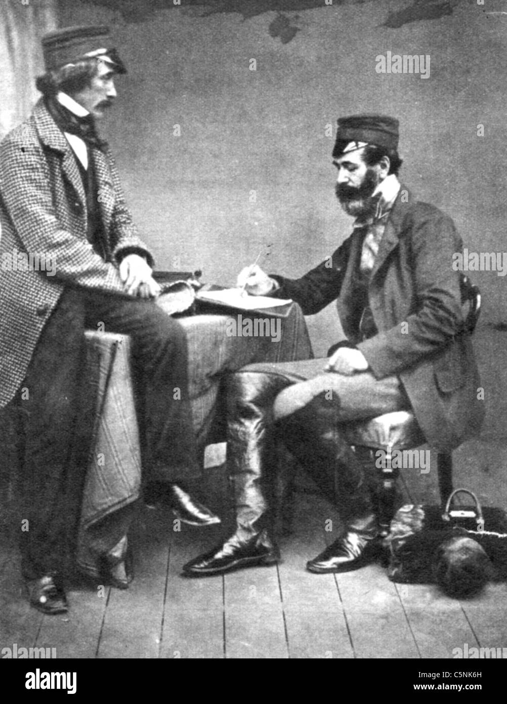 Guerre de Crimée (1853-1856) Commission sanitaire envoyé à la Crimée en 1855 photographié par Roger Fenton. Voir la description ci-dessous Banque D'Images