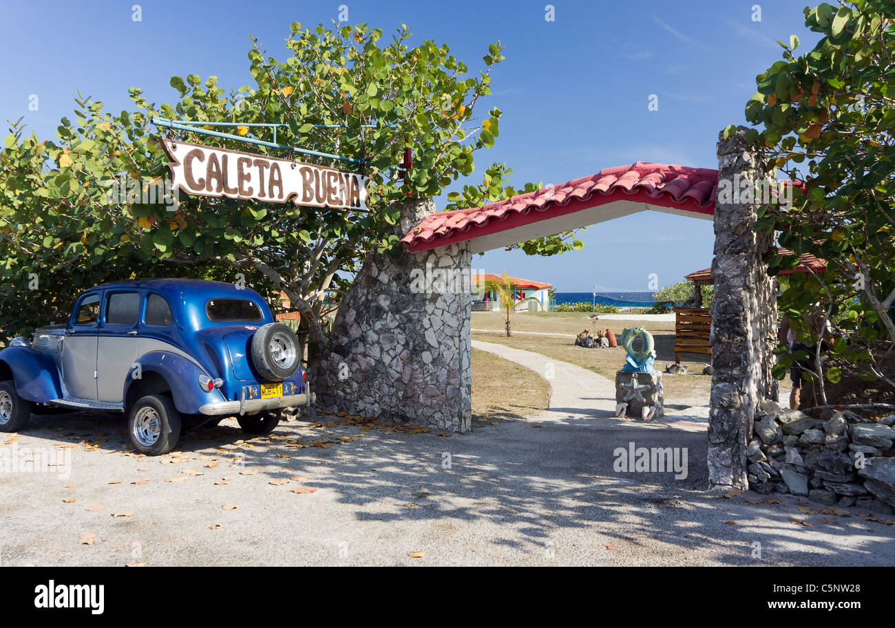Caleta Buena, un emplacement sur la plage au sud de la côte cubaine près de Playa Giron, Cuba. Banque D'Images