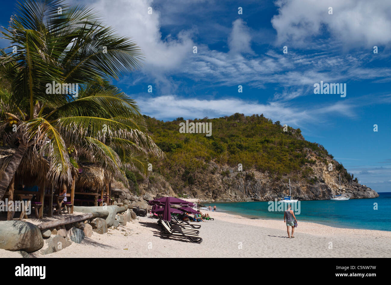 Shell Beach à Gustavia sur Saint Barth Banque D'Images