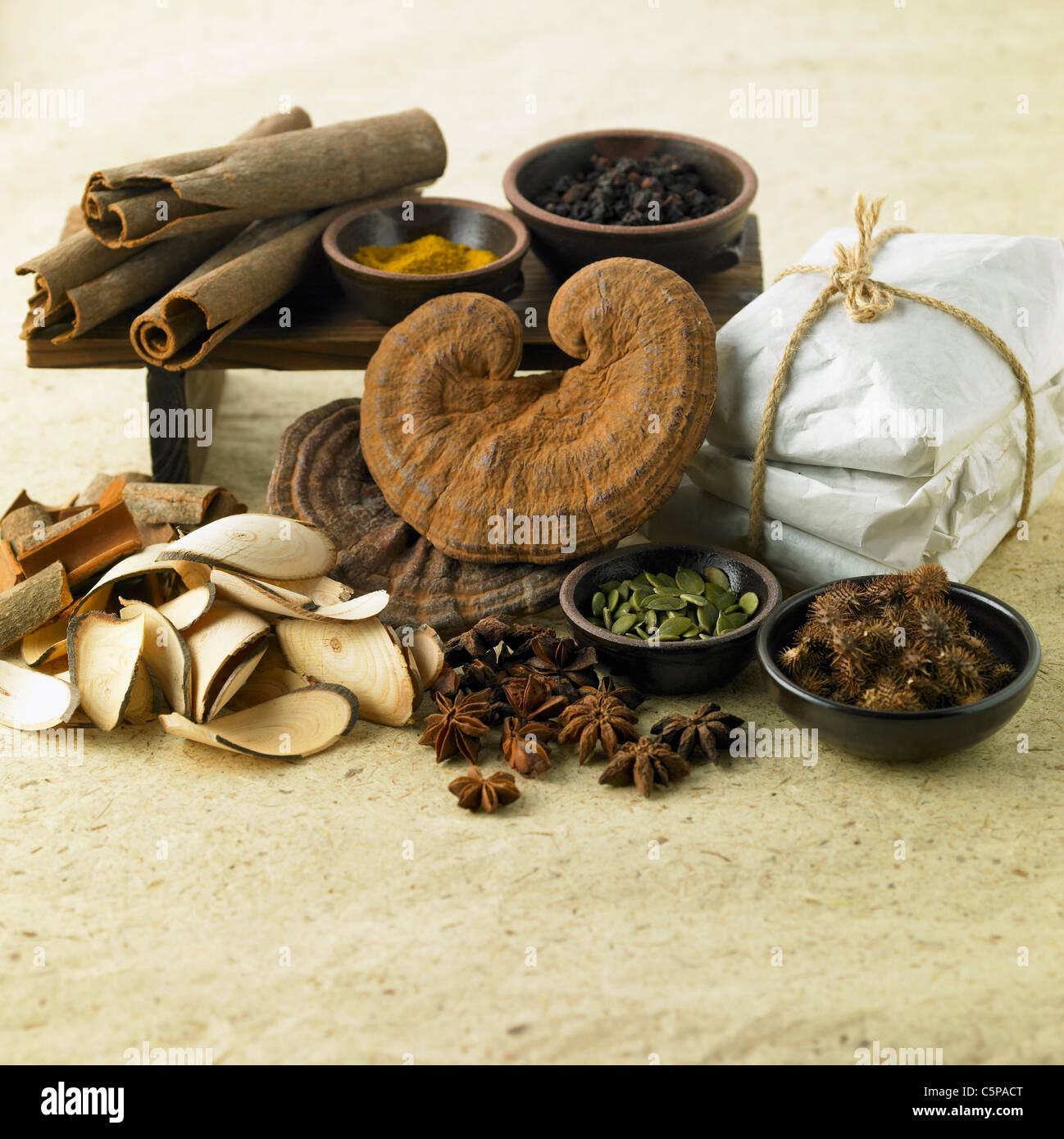 Herbes médicinales séchées Banque D'Images