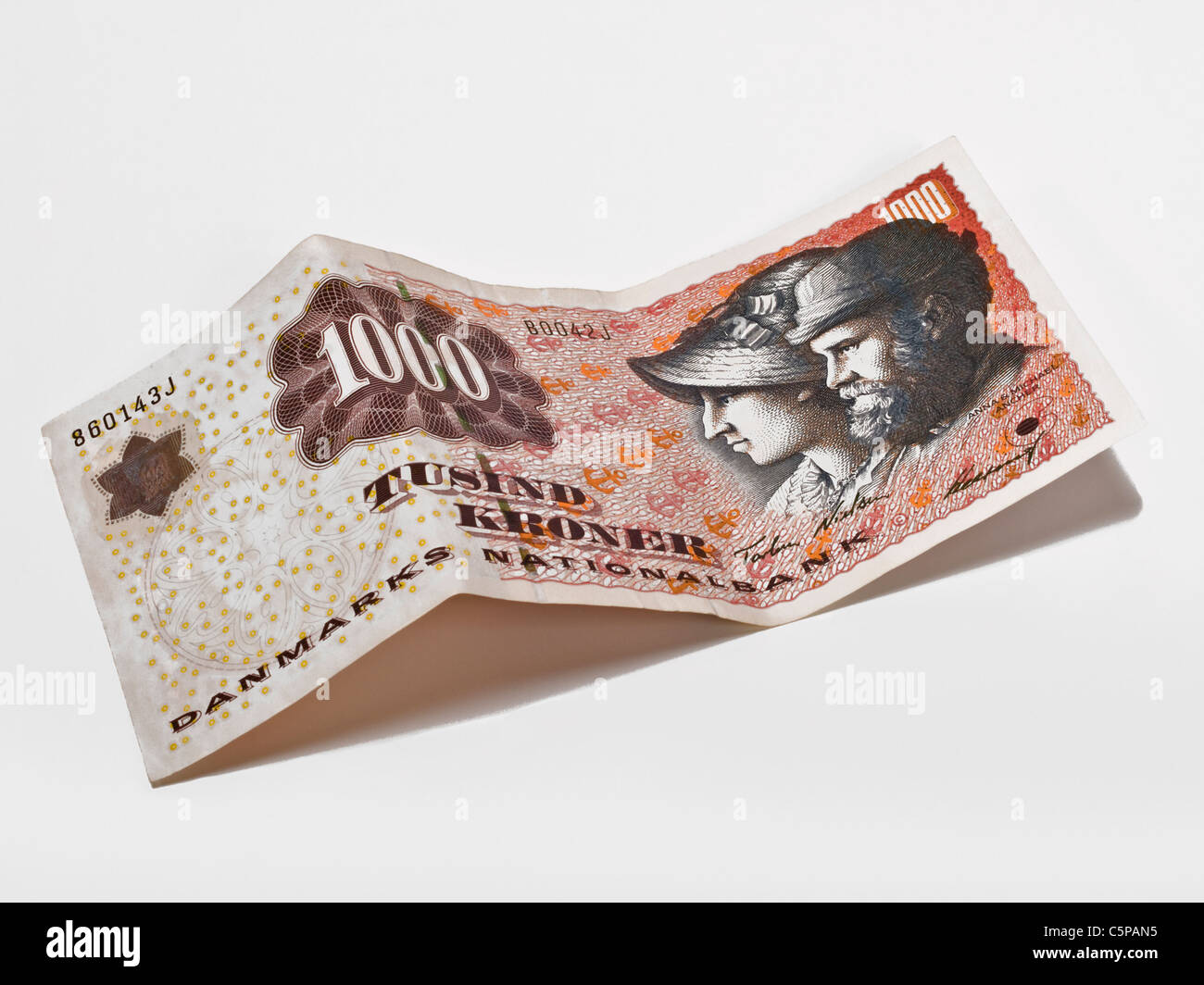 Detailansicht von 1000 dänischen Kronen | photo de détail 1000 Couronnes danoises Banque D'Images