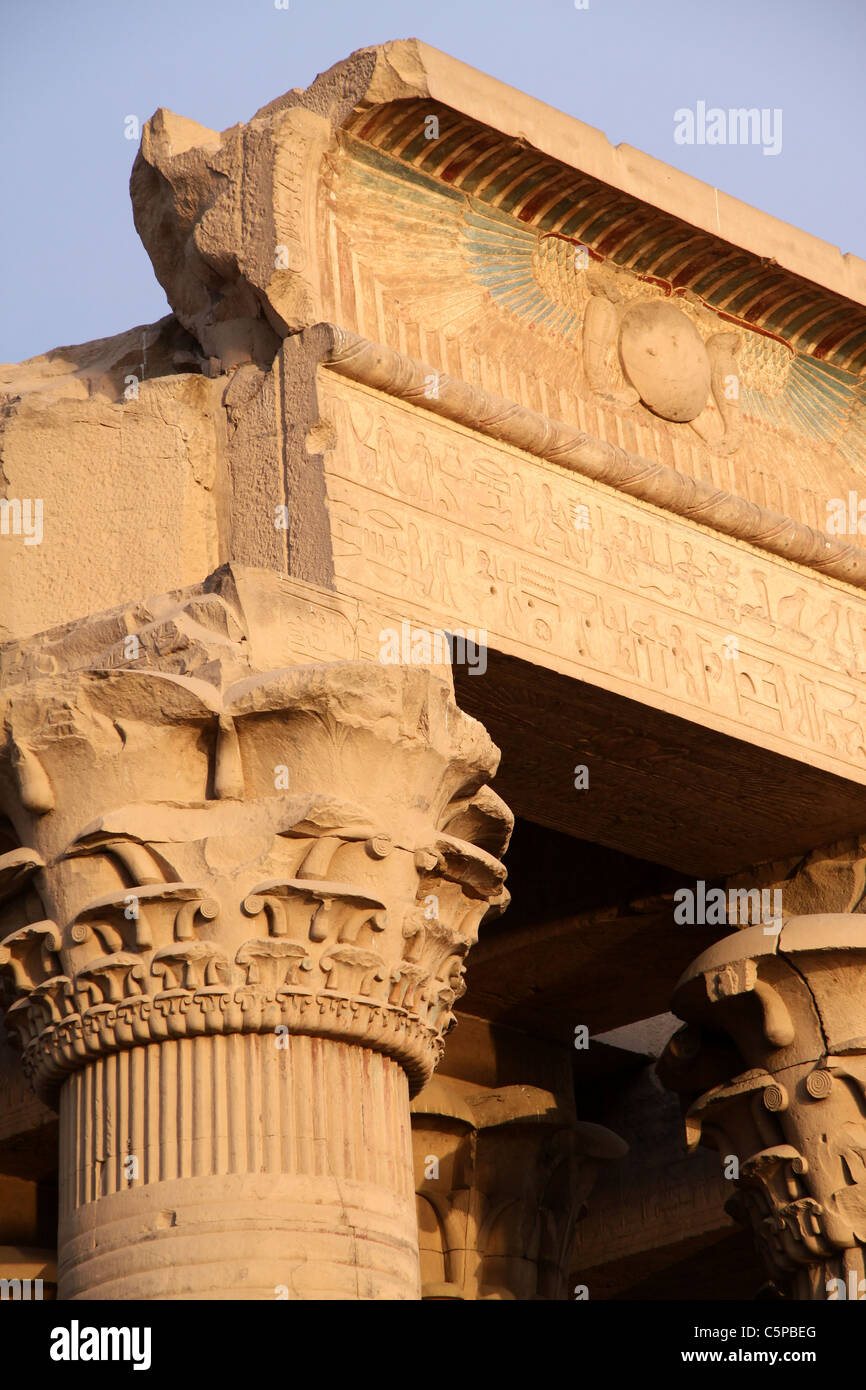Kom Ombo temple - sud de l'Egypte -Top front Banque D'Images