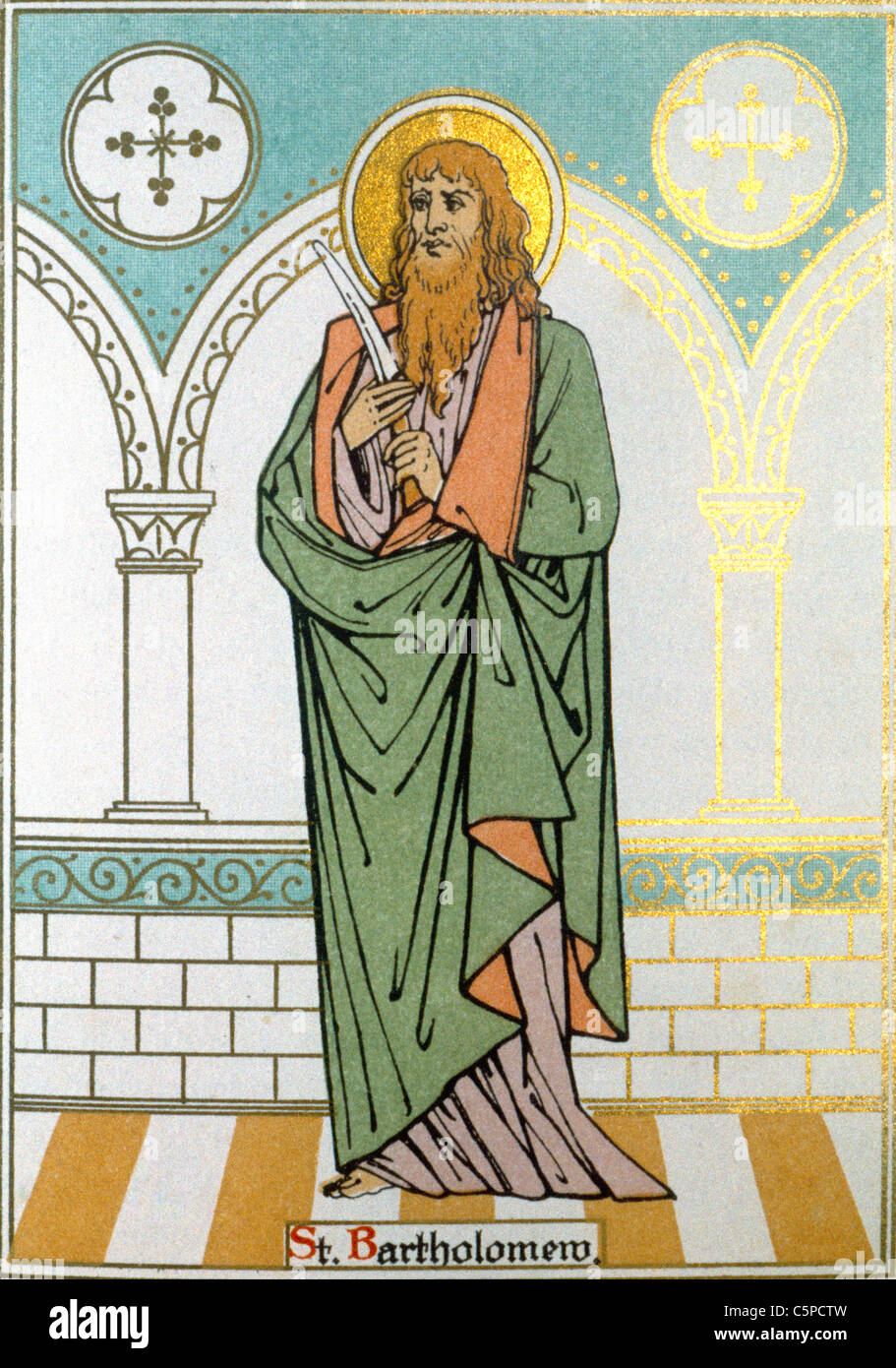 Saint Bartholomée l'un des douze apôtres de Jésus Banque D'Images