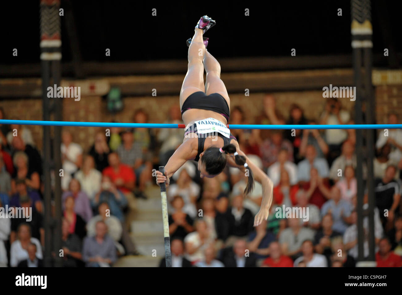 2011 Stockholm 0729-DN galan Diamond League - Yelena Isinbayeva RUS remporte le saut à la perche Banque D'Images