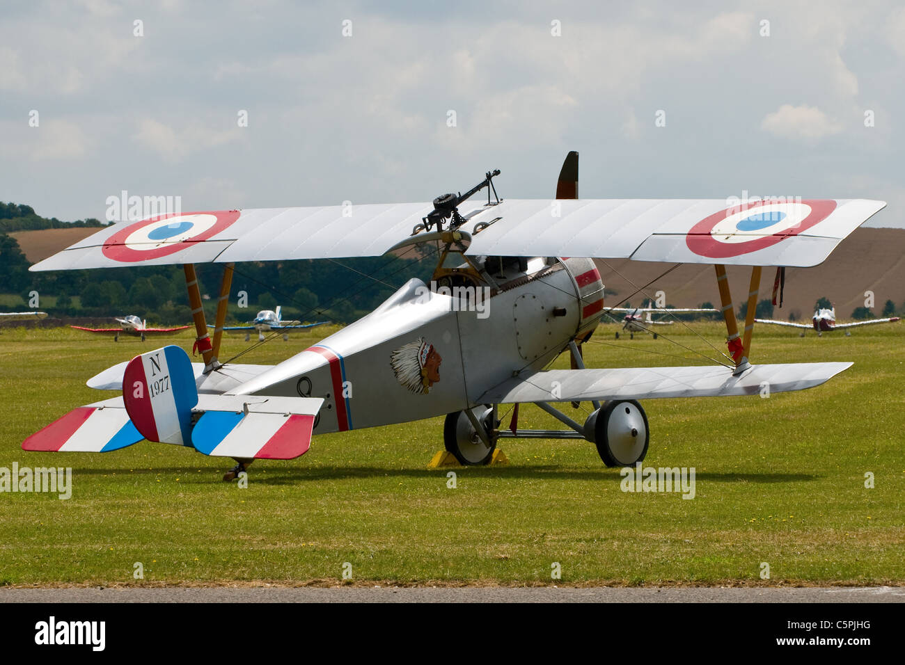 Biplan Nieuport 17 N 1977 à partir de la première guerre mondiale Banque D'Images