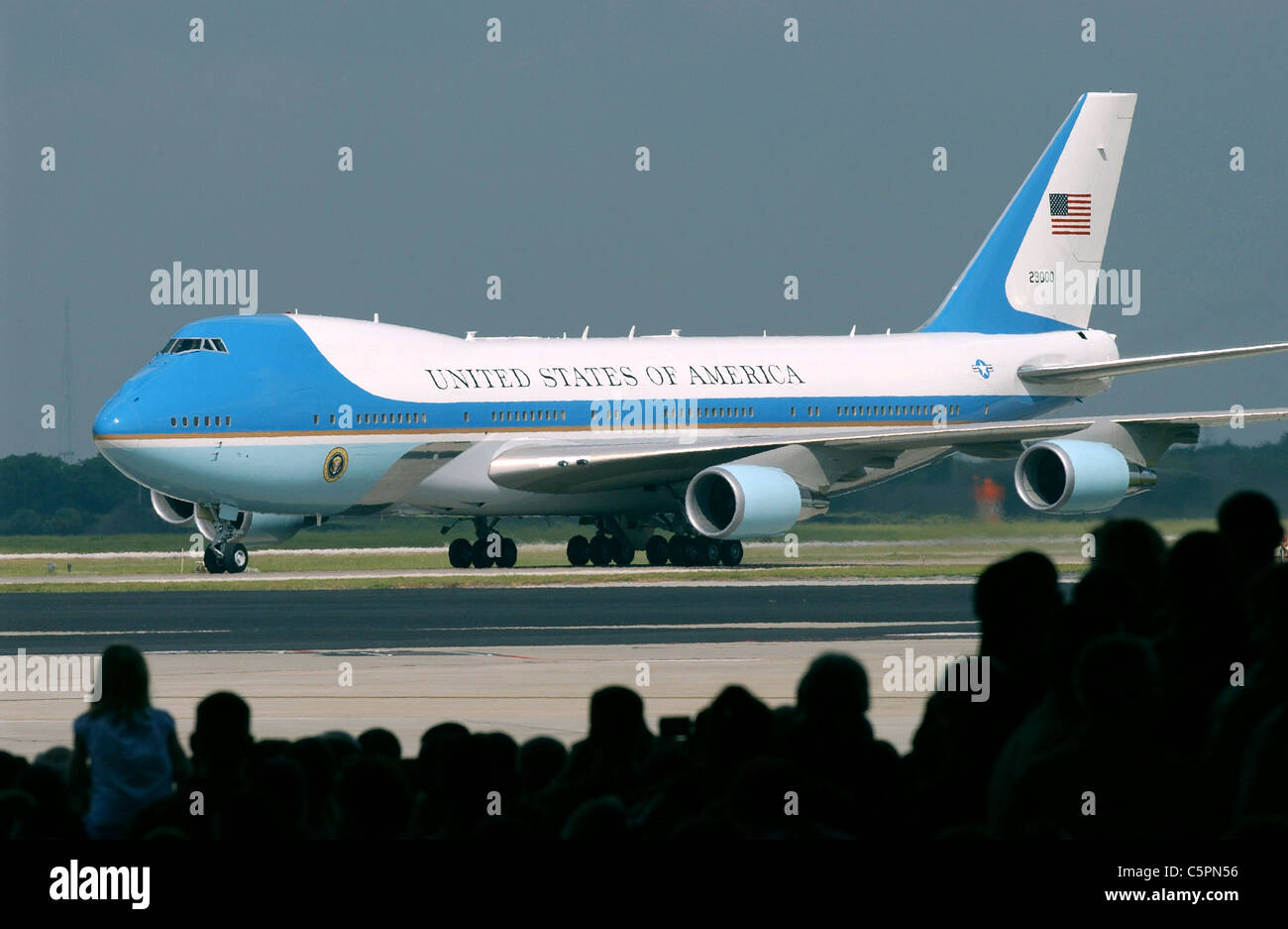 Air Force One air transport présidentiel un Boeing 747 spécialement converti appelé VC-25A. Banque D'Images