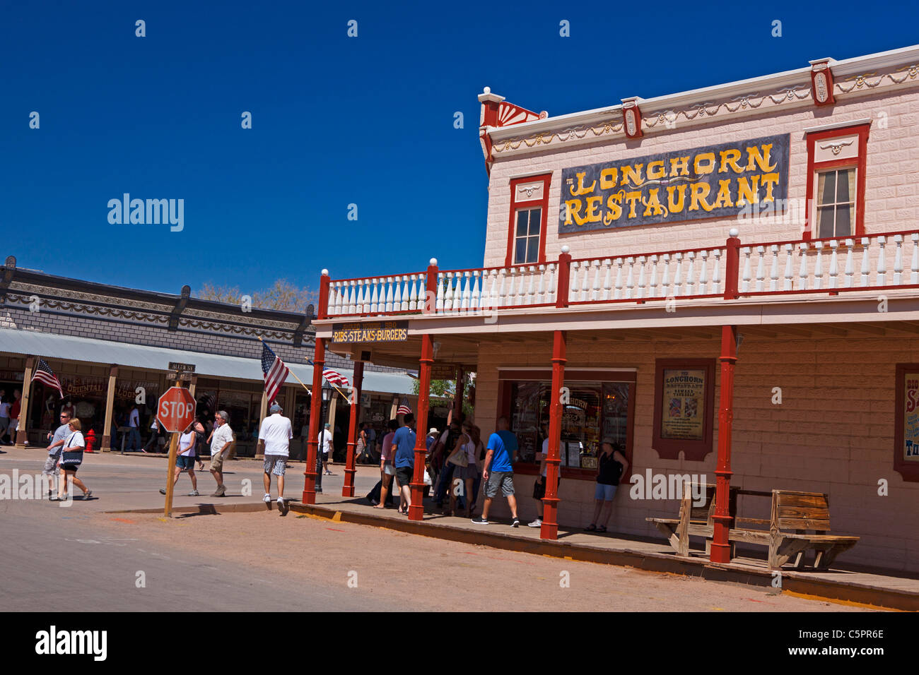Le Restaurant Longhorn, Tombstone, Arizona, États-Unis d'Amérique Banque D'Images