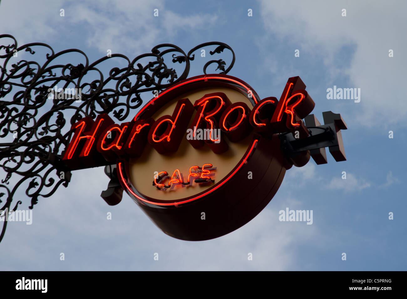 Hard Rock Cafe Munich logo Banque D'Images