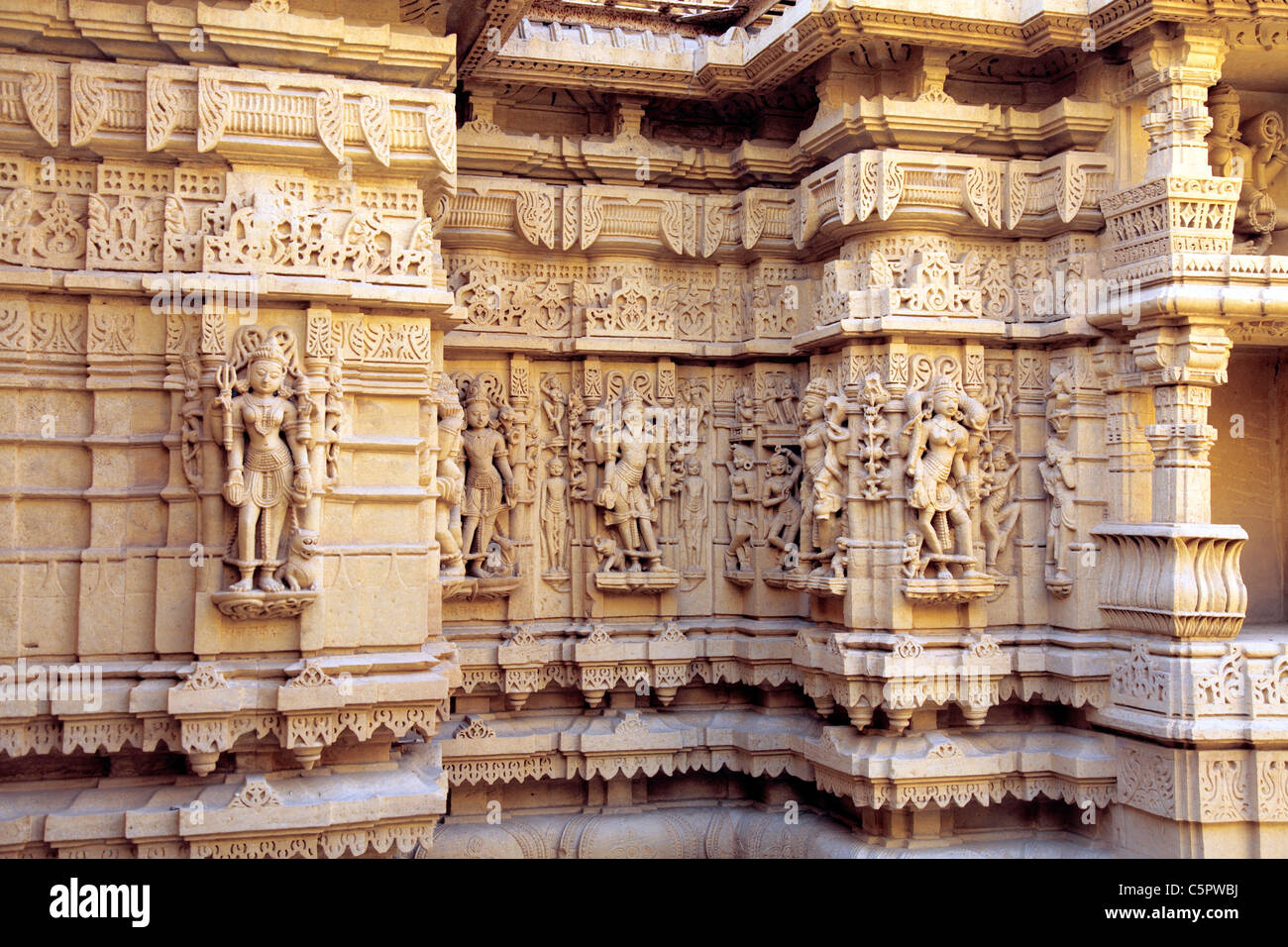 Jain temple, Jaisalmer, Rajasthan, India Banque D'Images