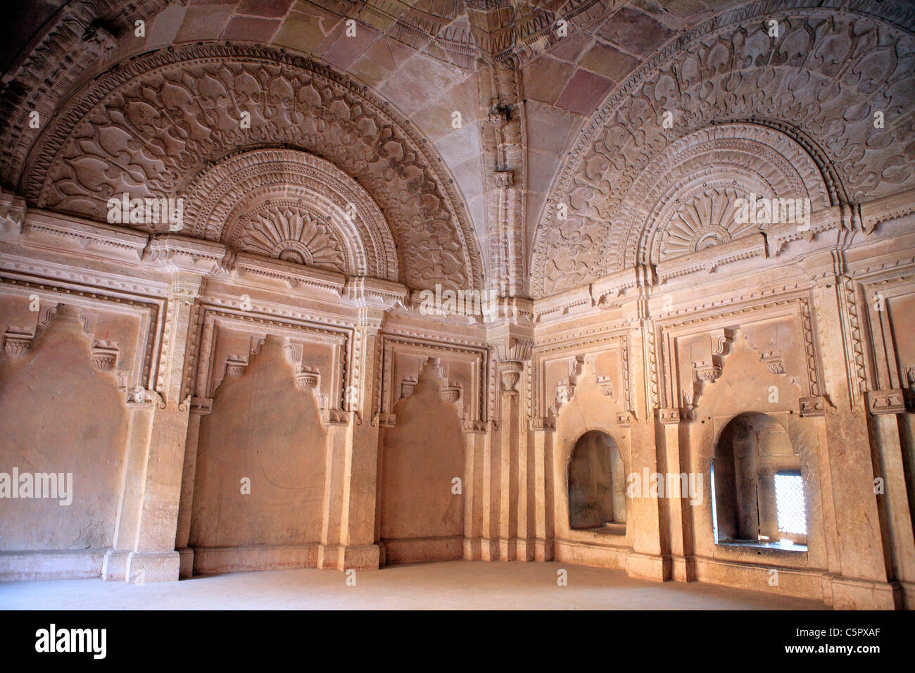 Fort, Man Mandir Palace (1500), Gwalior, Inde Banque D'Images