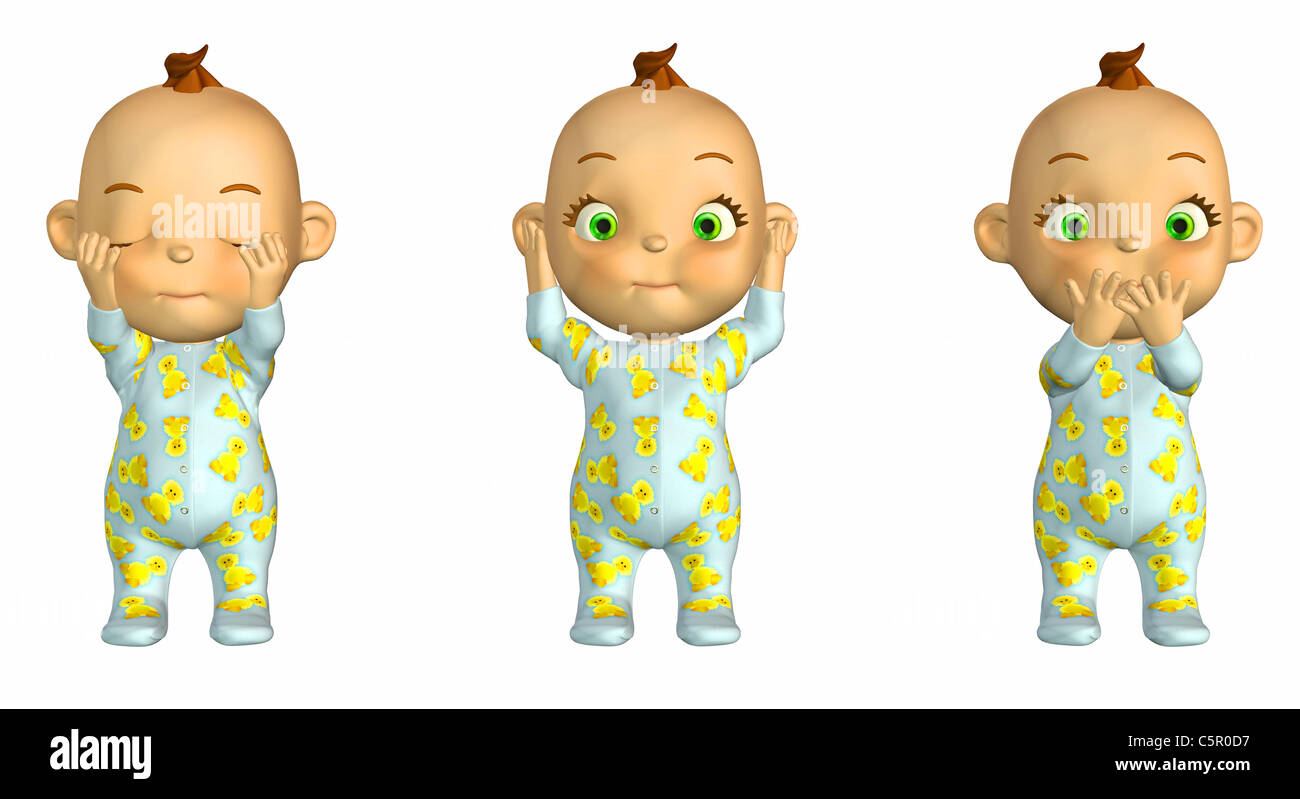 Three Wise Monkeys No Evil Banque D Image Et Photos Alamy