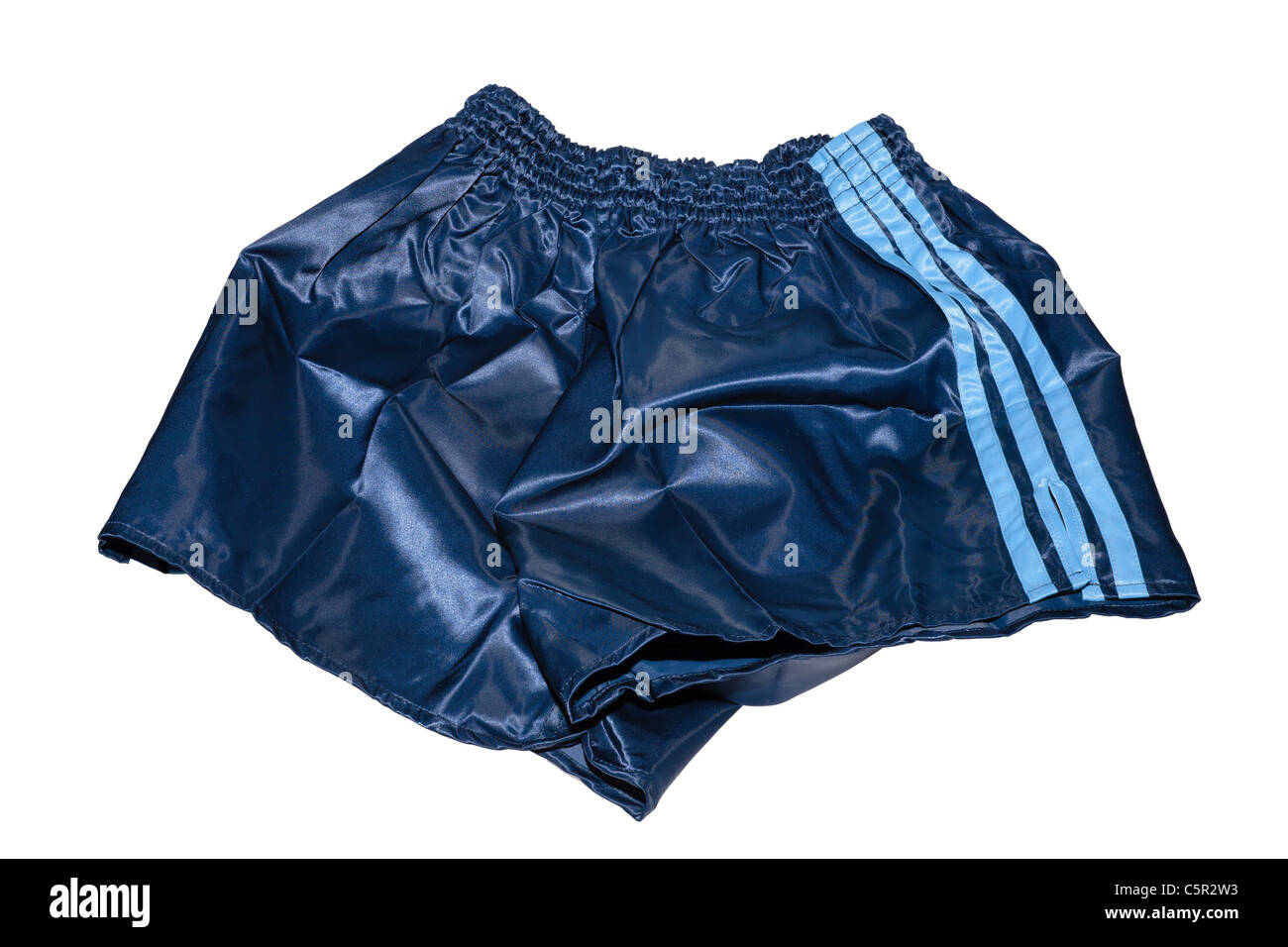 Une paire d'Adidas Vintage short sportswear football en nylon. Banque D'Images
